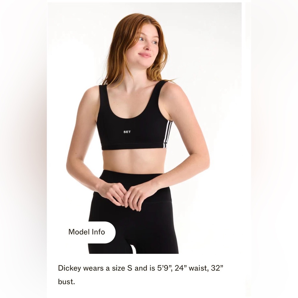 SET Active Sportbody Sporty Duo Lift sports bra Black Orca Small